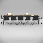 Corner Meeting Table Walnut